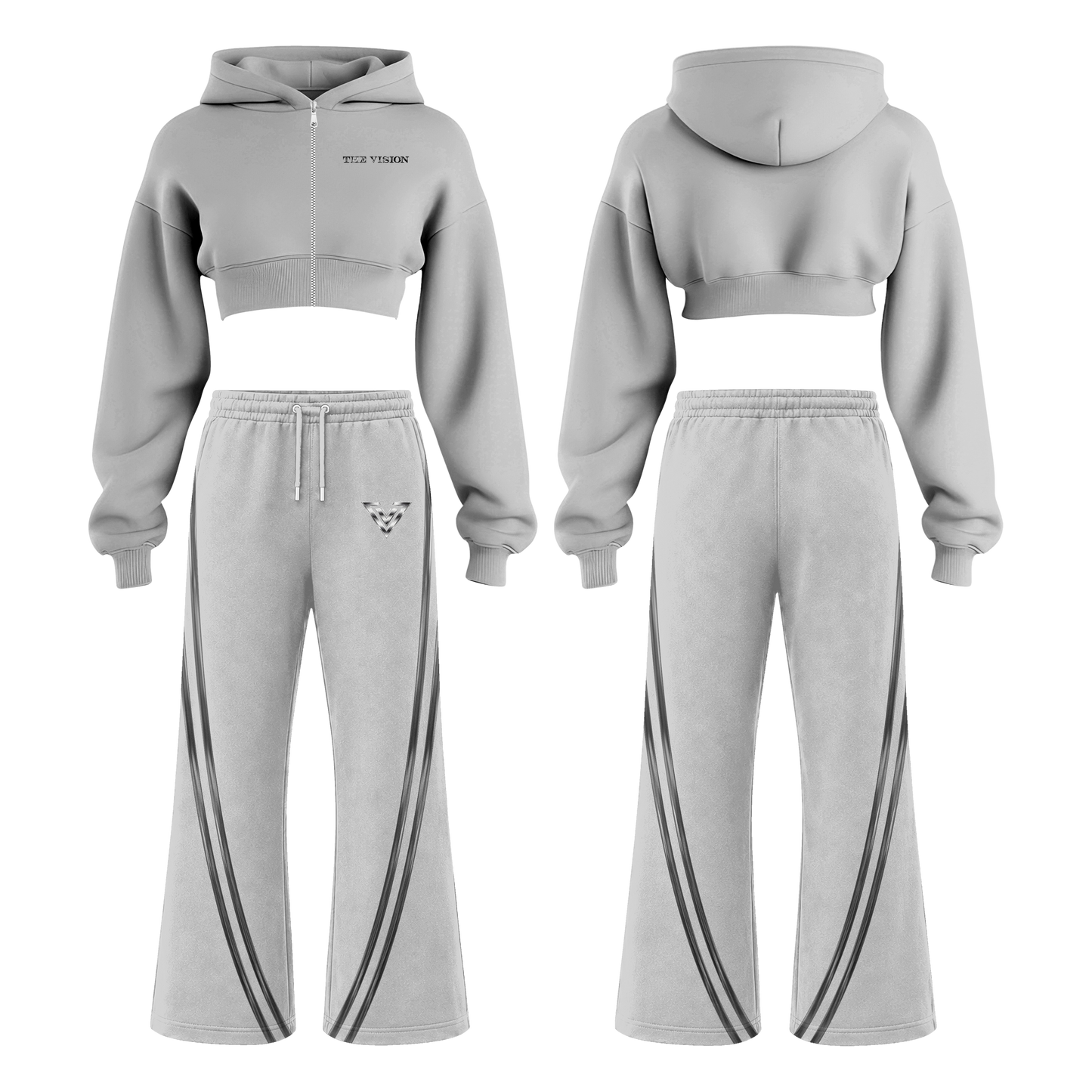 Vision Valley cropped hoodie set