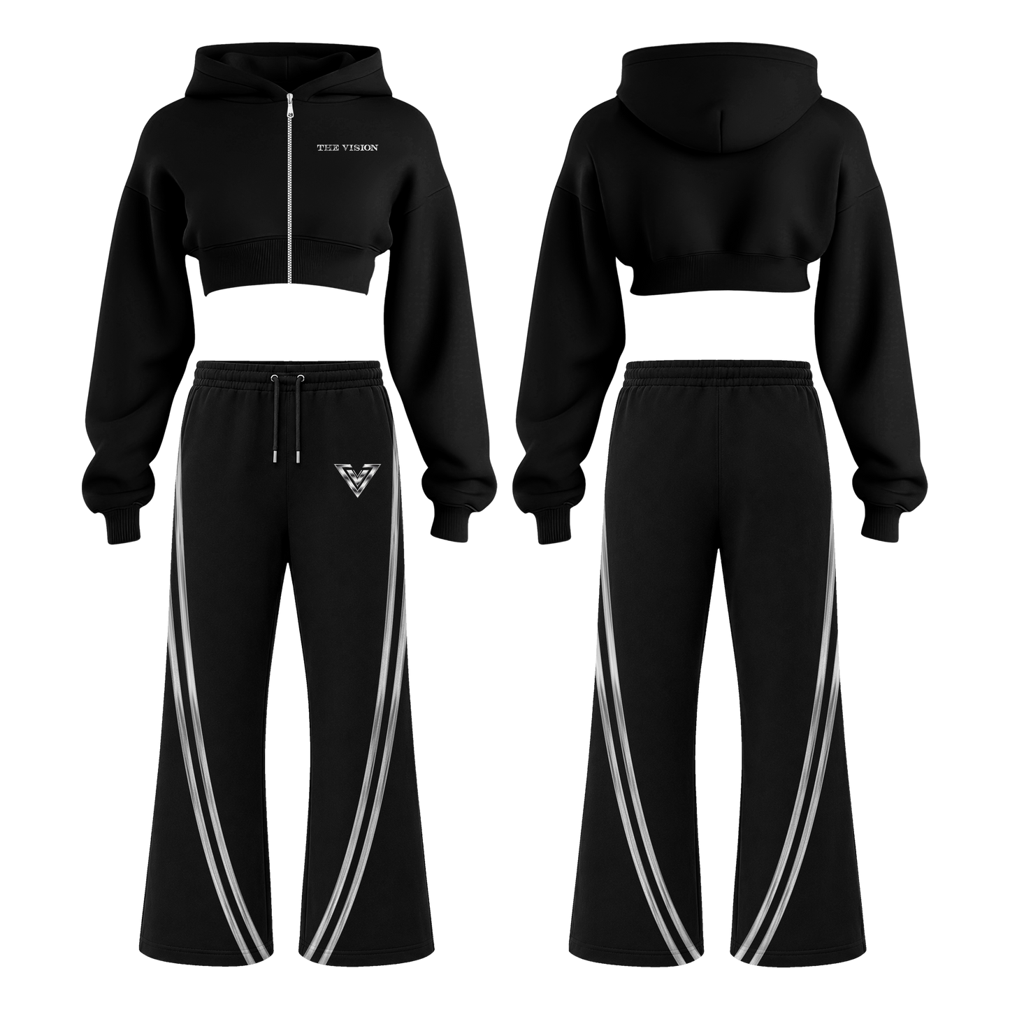 Vision Valley cropped hoodie set